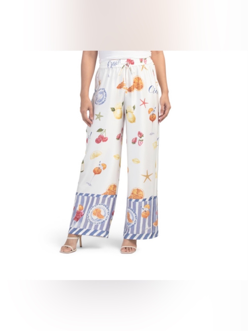 Bailey 44 Pull On High Waisted Wide Leg Pants With Beading Detail NWT